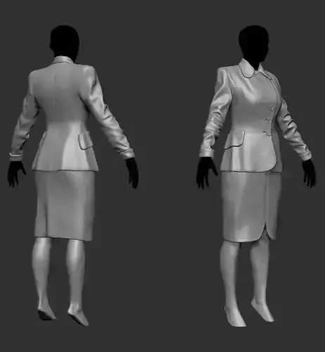 Office Lady ZBrush raw file