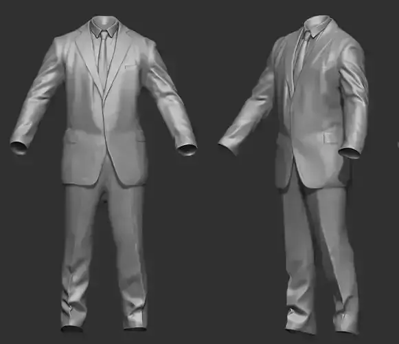 Suit man ZBrush raw file