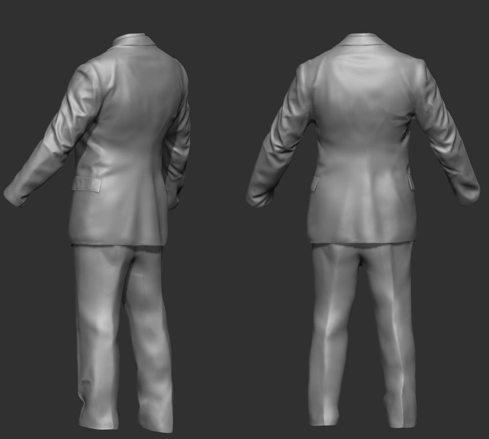 Suit man ZBrush raw file 3D model CGTrader