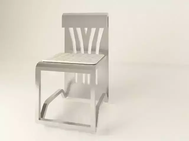 Chair metal with seat and back