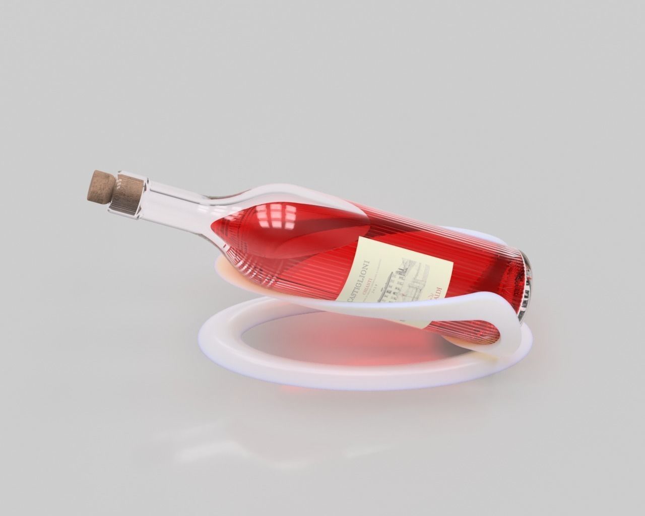 Table stand for a wine bottle 3D print model_0