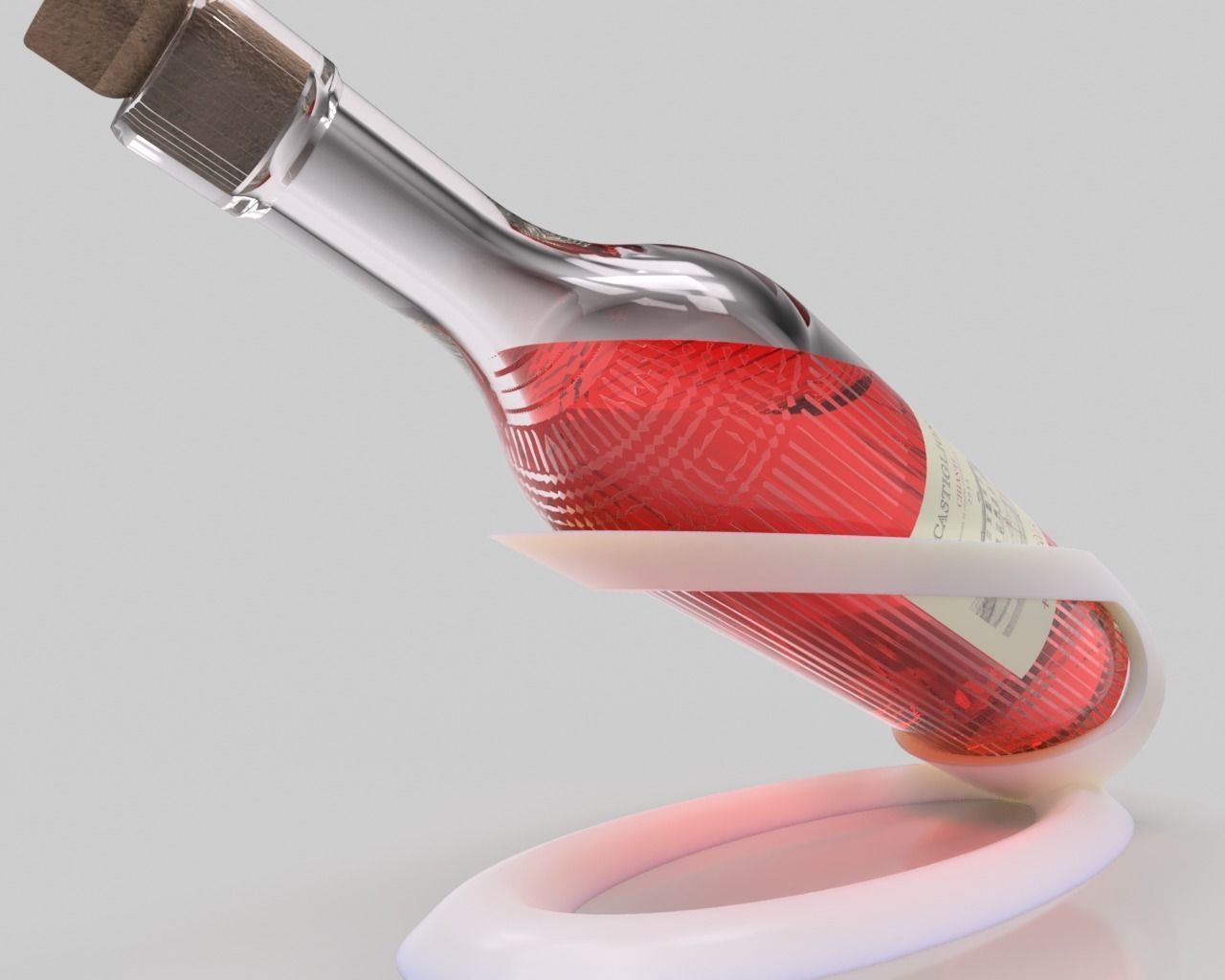 Table stand for a wine bottle 3D print model_4