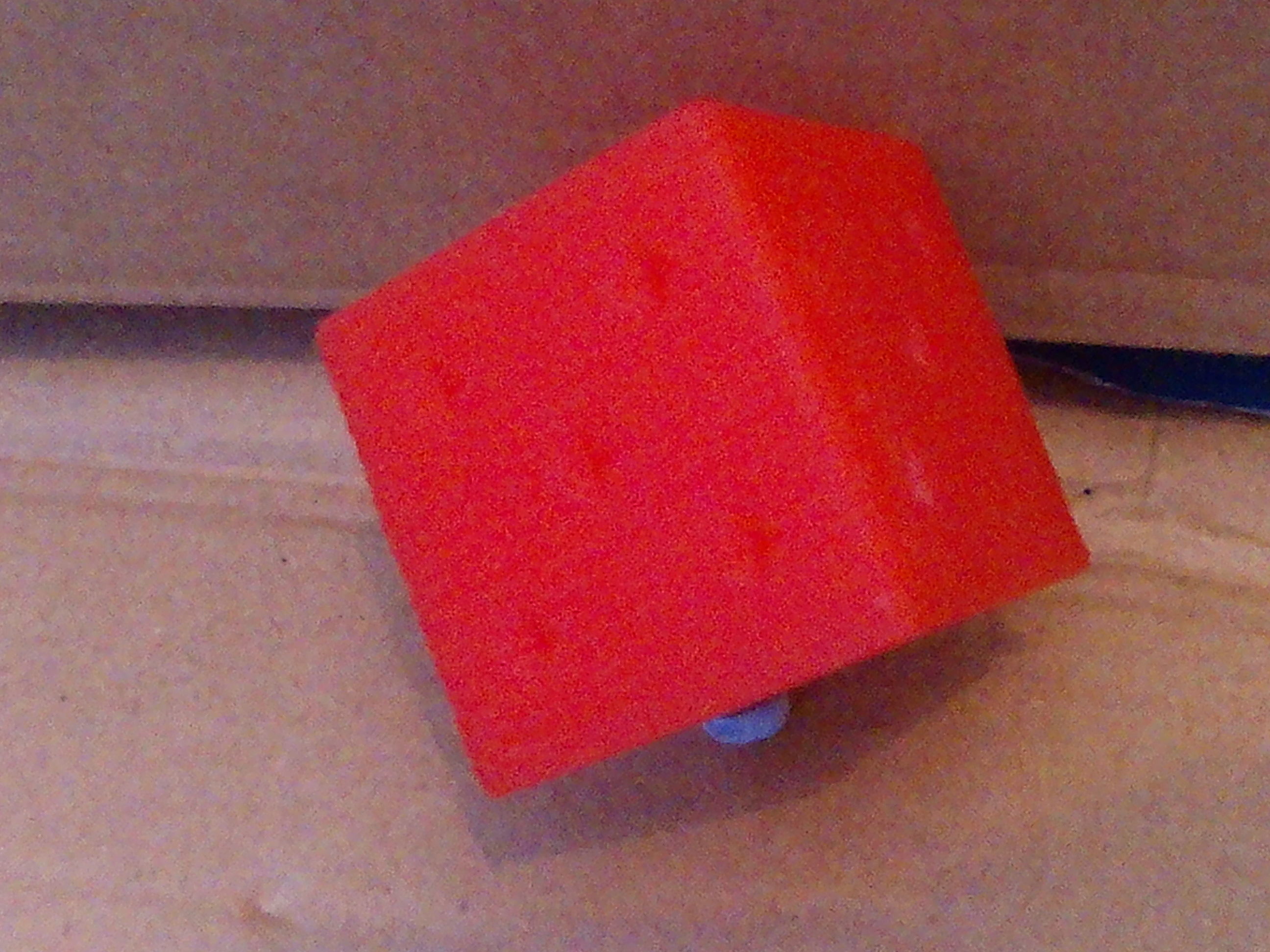 A dice cube on table 3D print model_2
