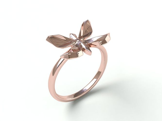 Ringmodel124 - Butterfly Ring 3D print model