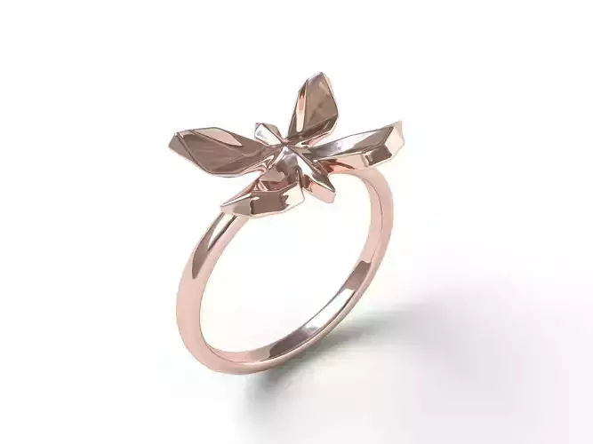 Ringmodel124 - Butterfly Ring 3D print model