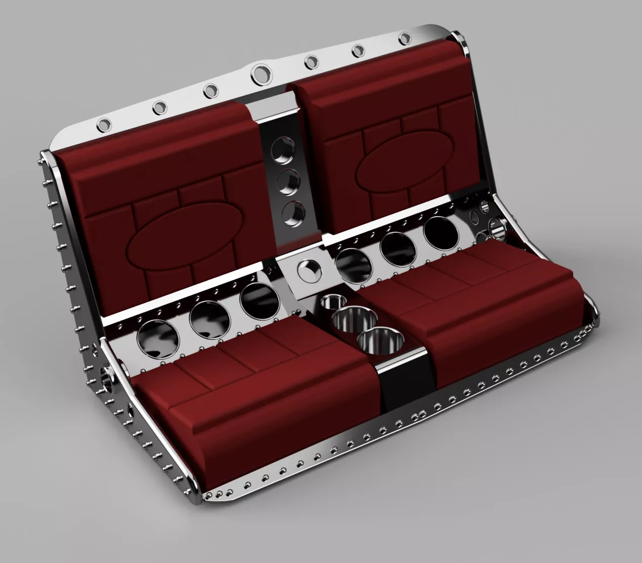 scale Hot Rod Rat Rod Bomber style 02 Bench seat 3D print model