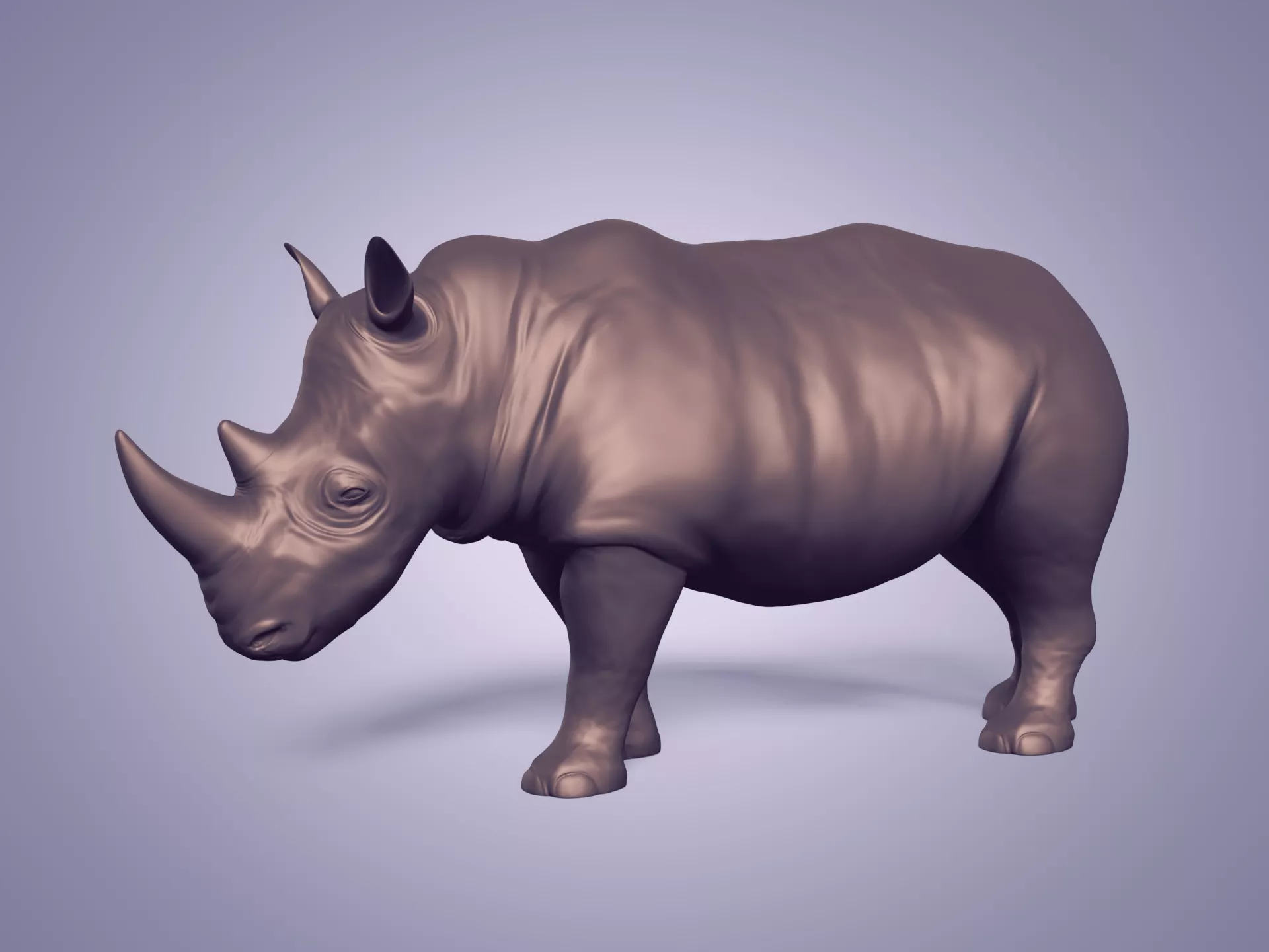 Animals -- Rhino -- Rhinoceros 3D print model