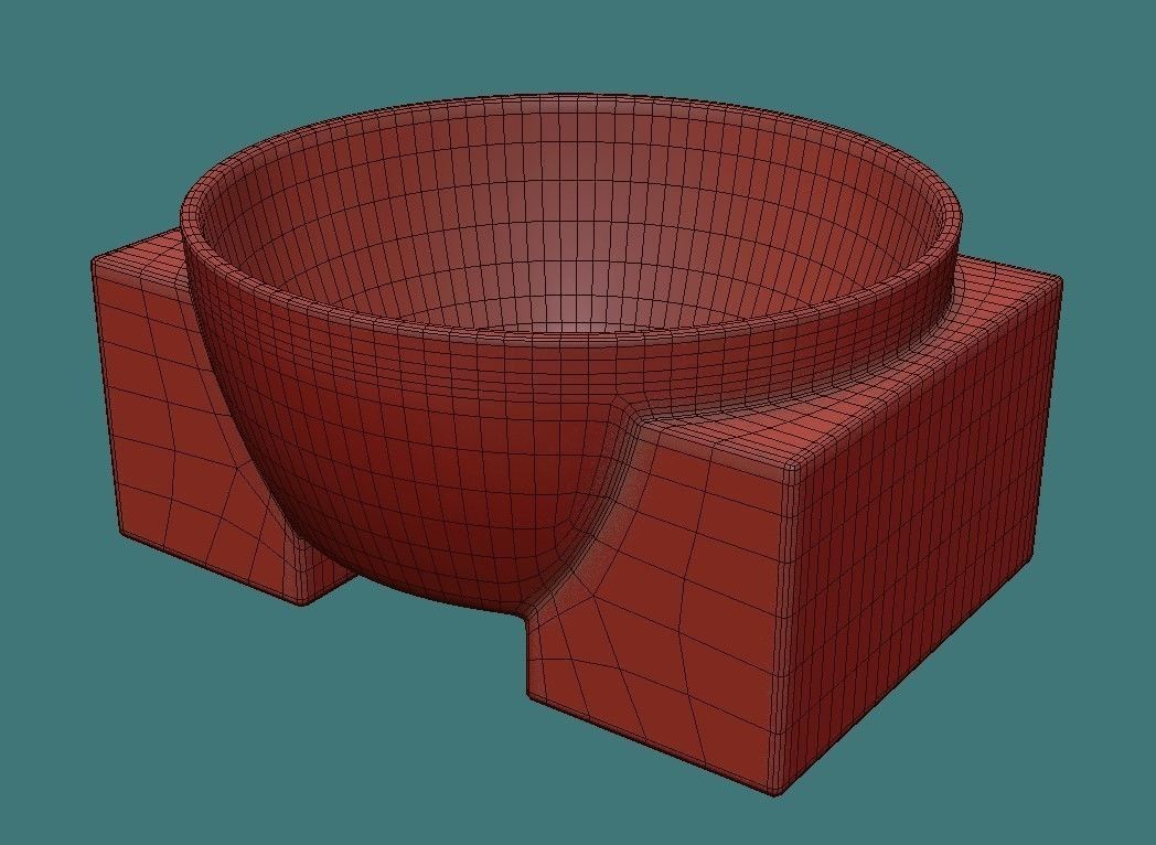 UNSETTLED CANTILEVER TABLE and Decor set 3D model_4