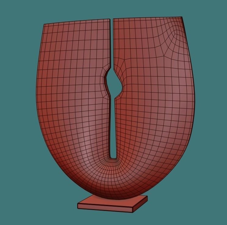 UNSETTLED CANTILEVER TABLE and Decor set 3D model_3