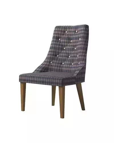 Chair plaid with wooden legs
