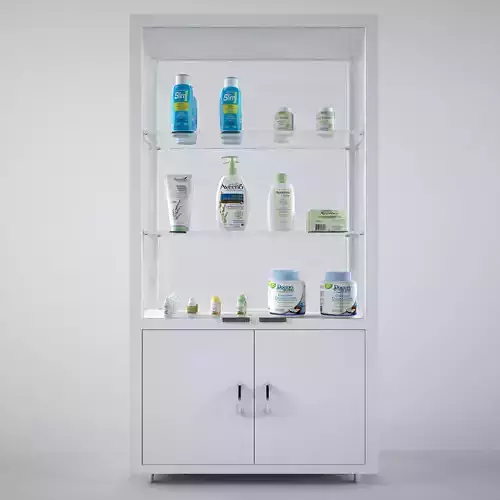 A stand in a household chemical shop