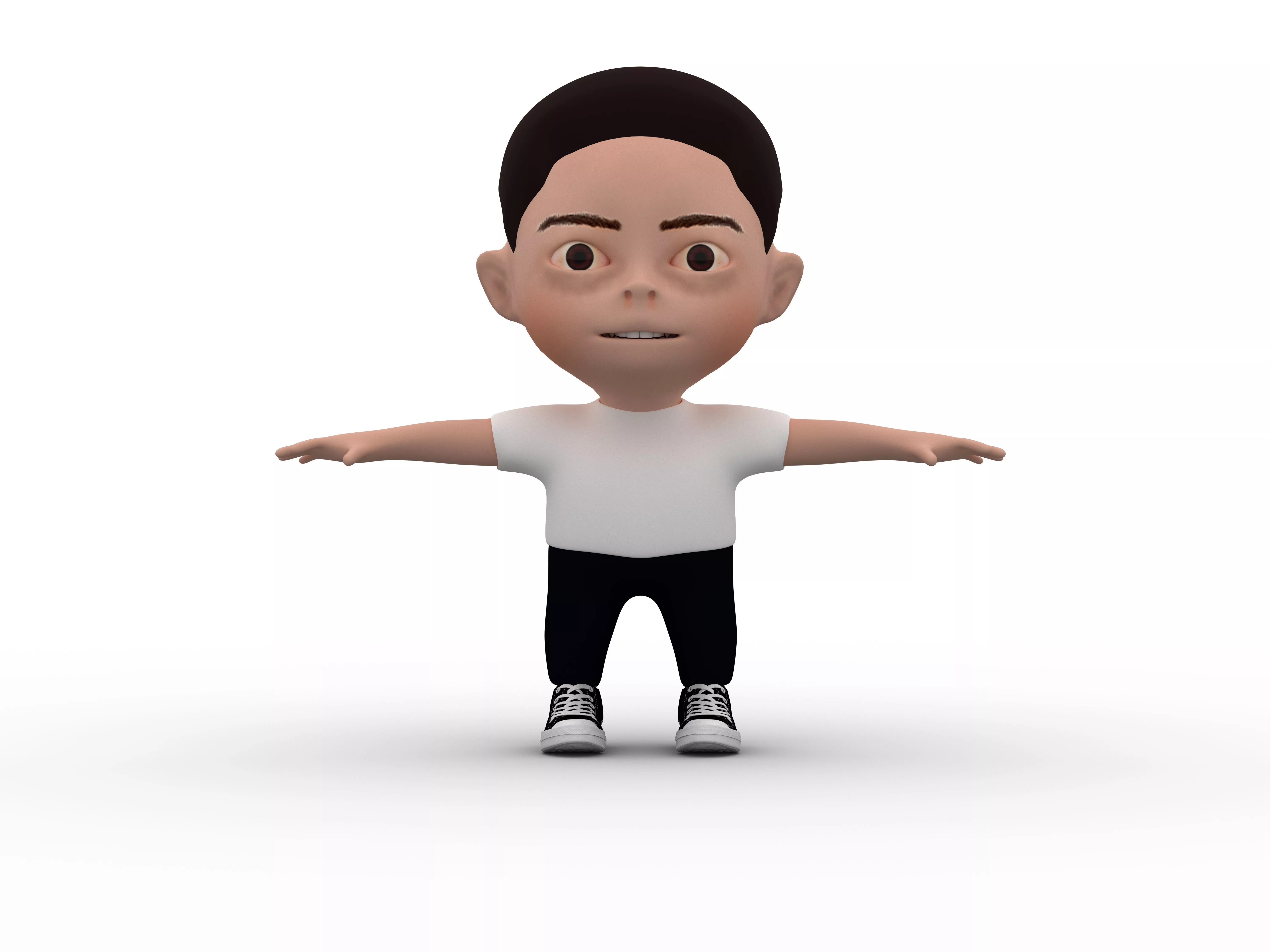 cool boy Low-poly 3D model