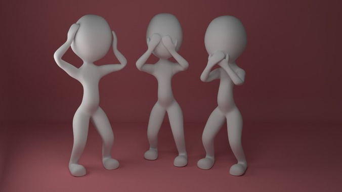 See no evil - puppet 3D print model