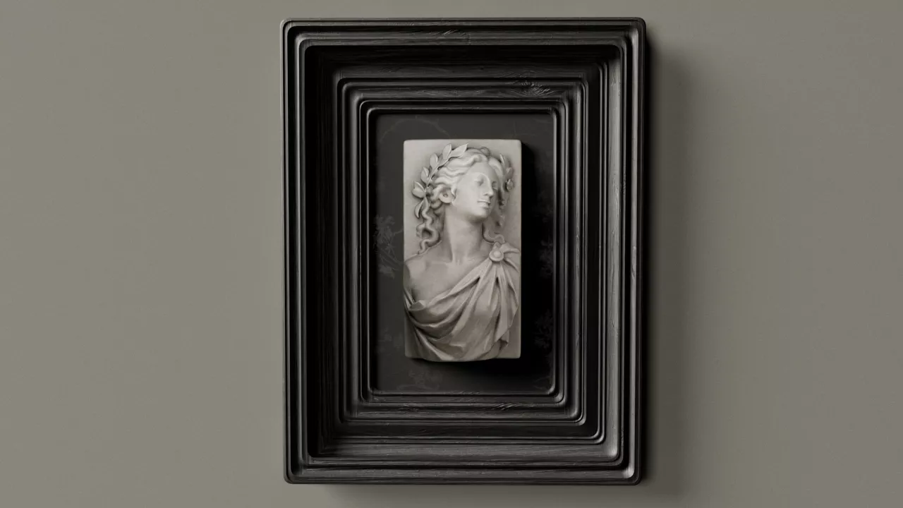 Female Bas Relief Wall Decor 3D model