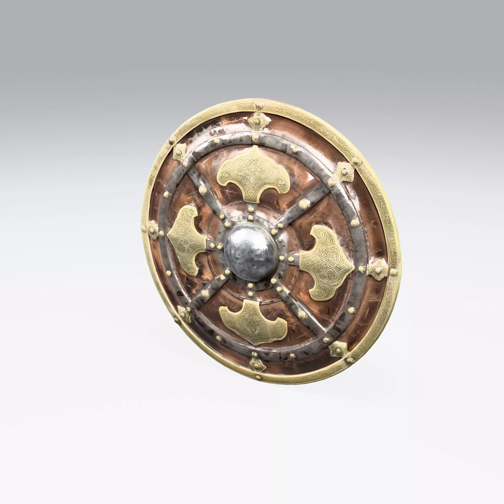 Ottoman Shield - Low Poly Game Ready 3D model