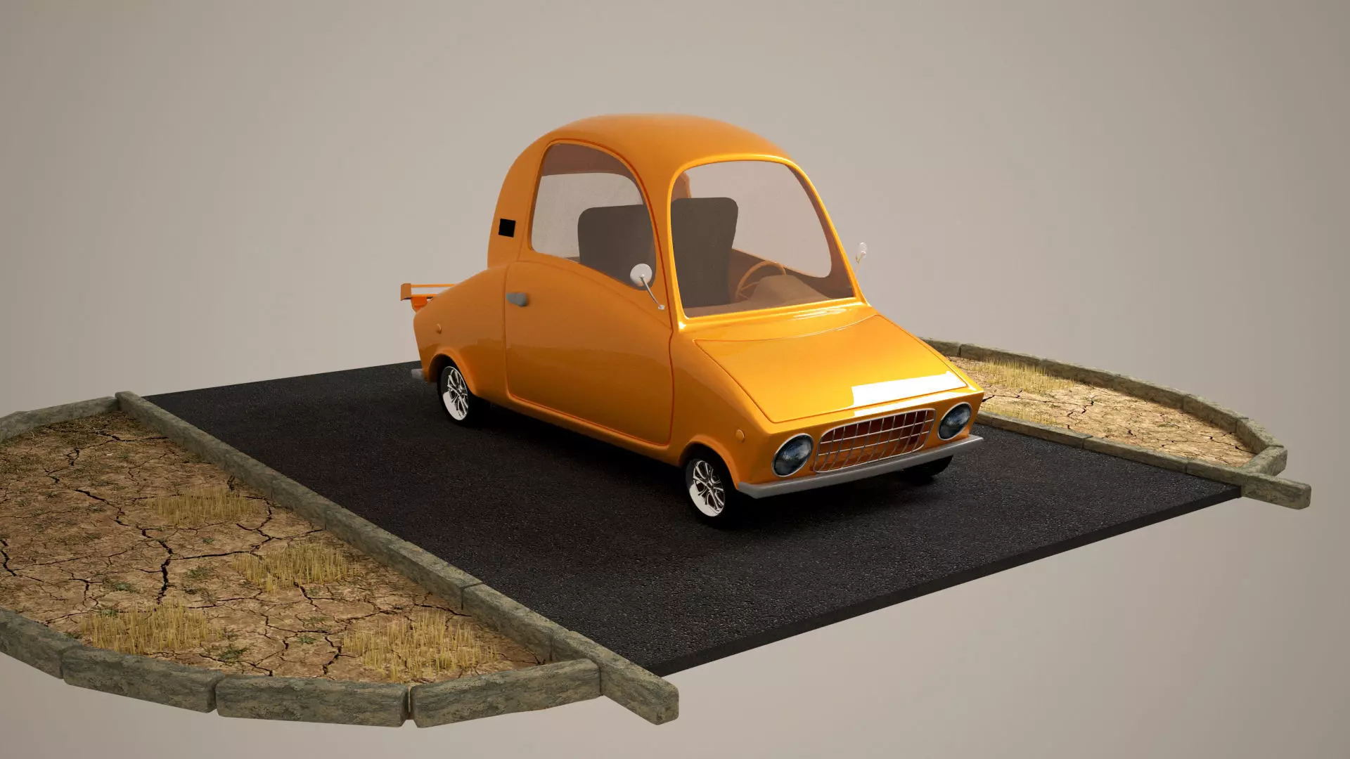 Cartoon car 3D model_0