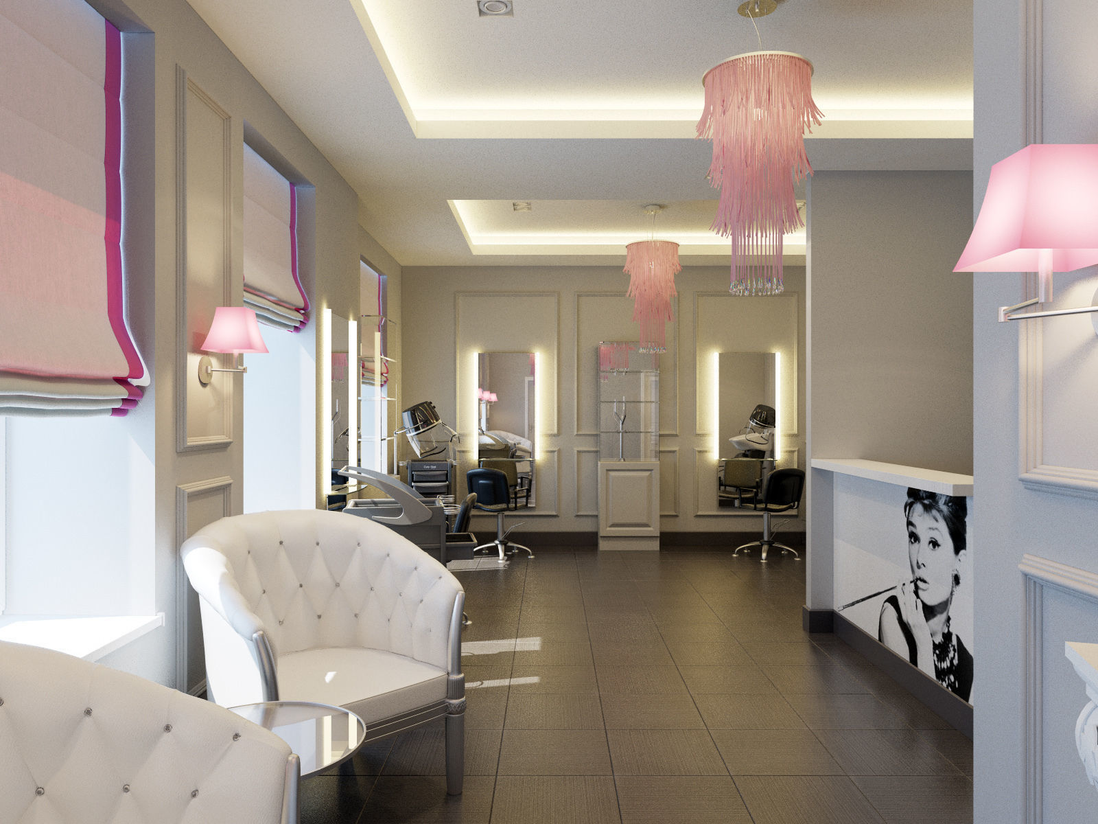 Hair and Beauty salon interior 2 3D model_3