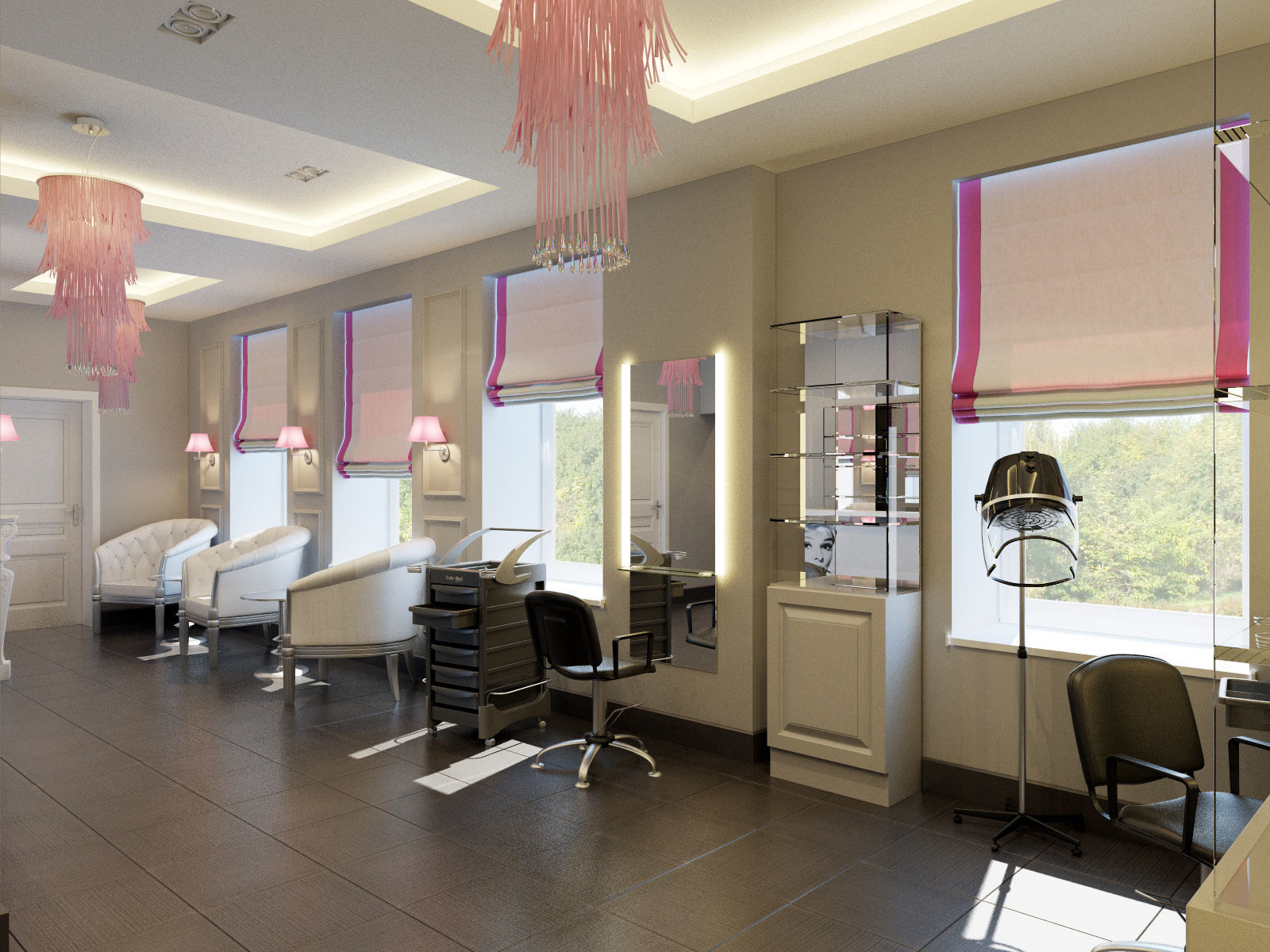 Hair and Beauty salon interior 2 3D model_4