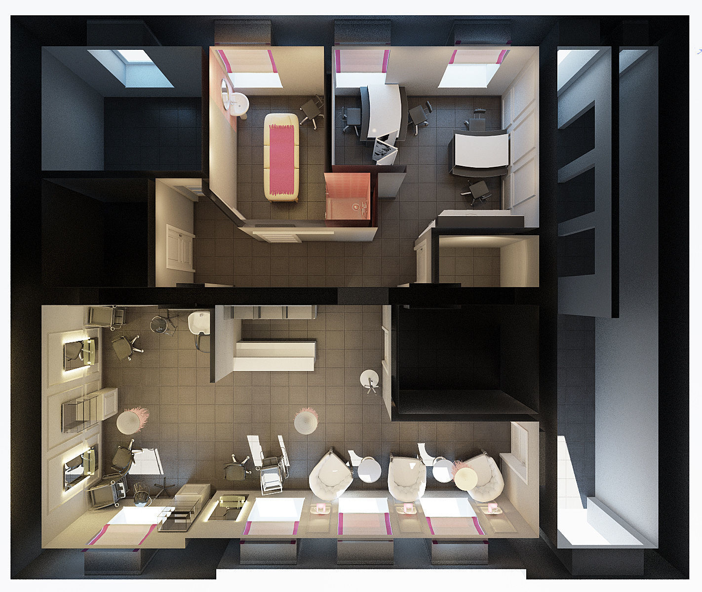 Hair and Beauty salon interior 2 3D model_12