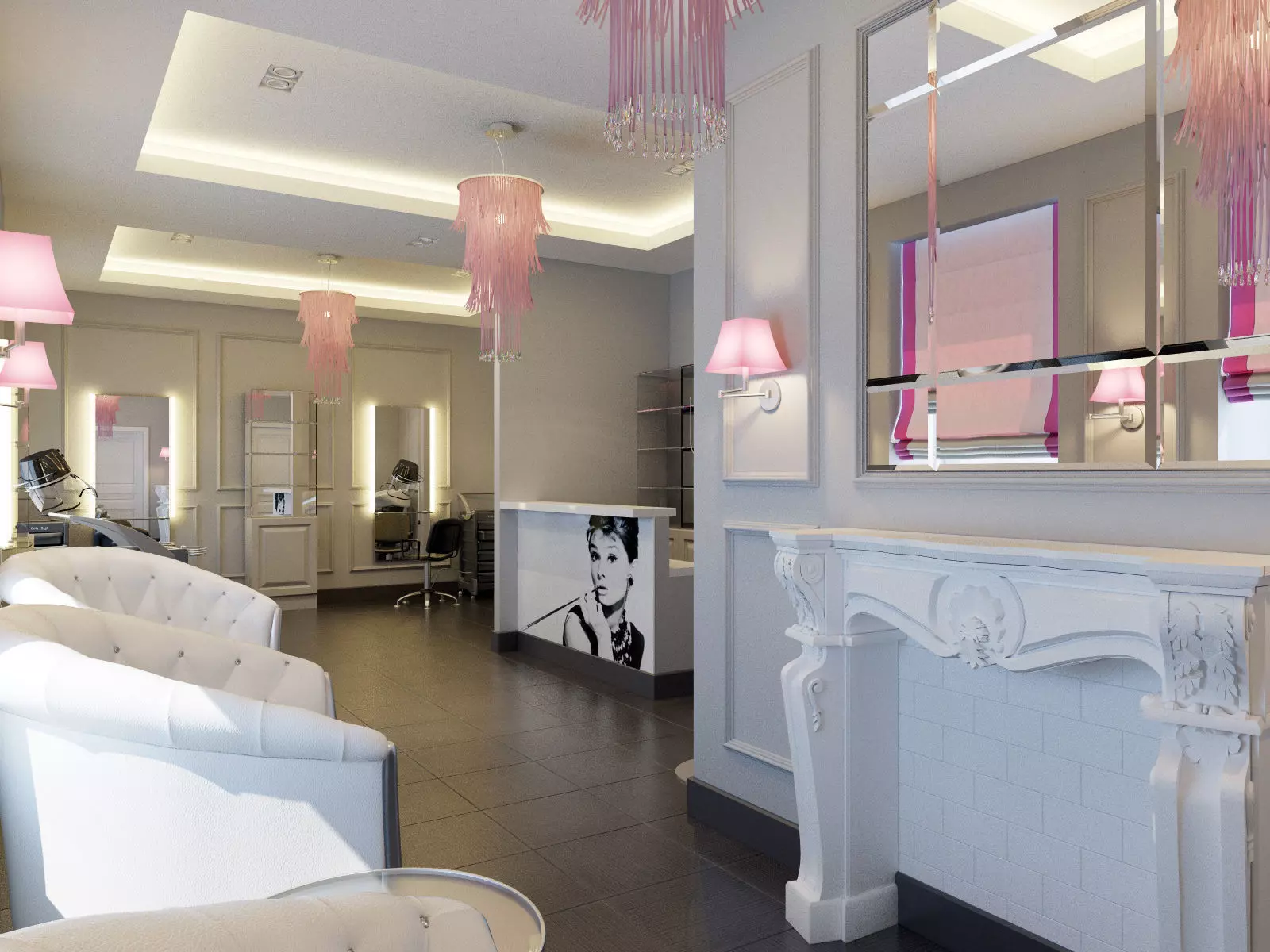 Hair and Beauty salon interior 2 3D model_0