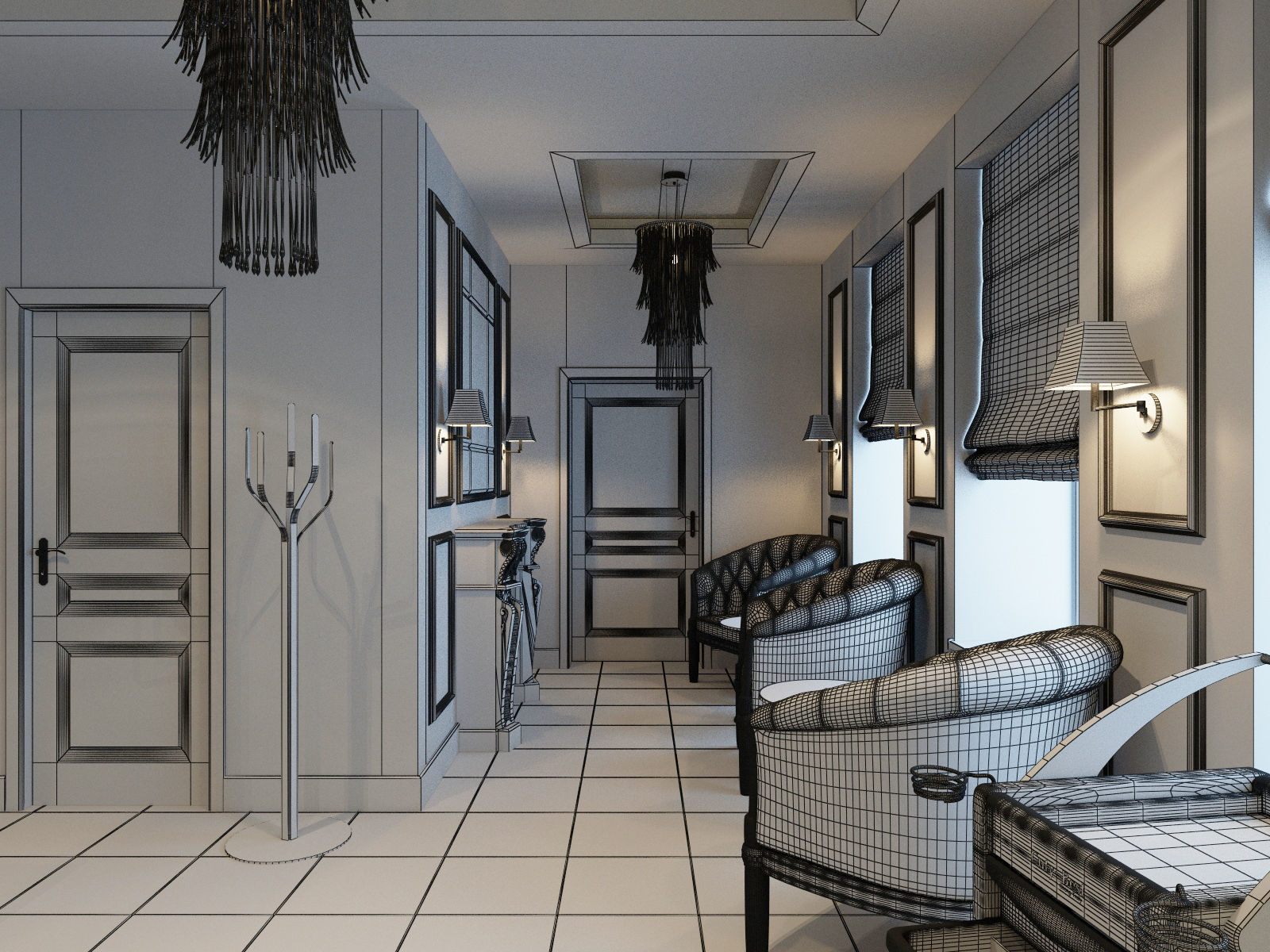 Hair and Beauty salon interior 2 3D model_18