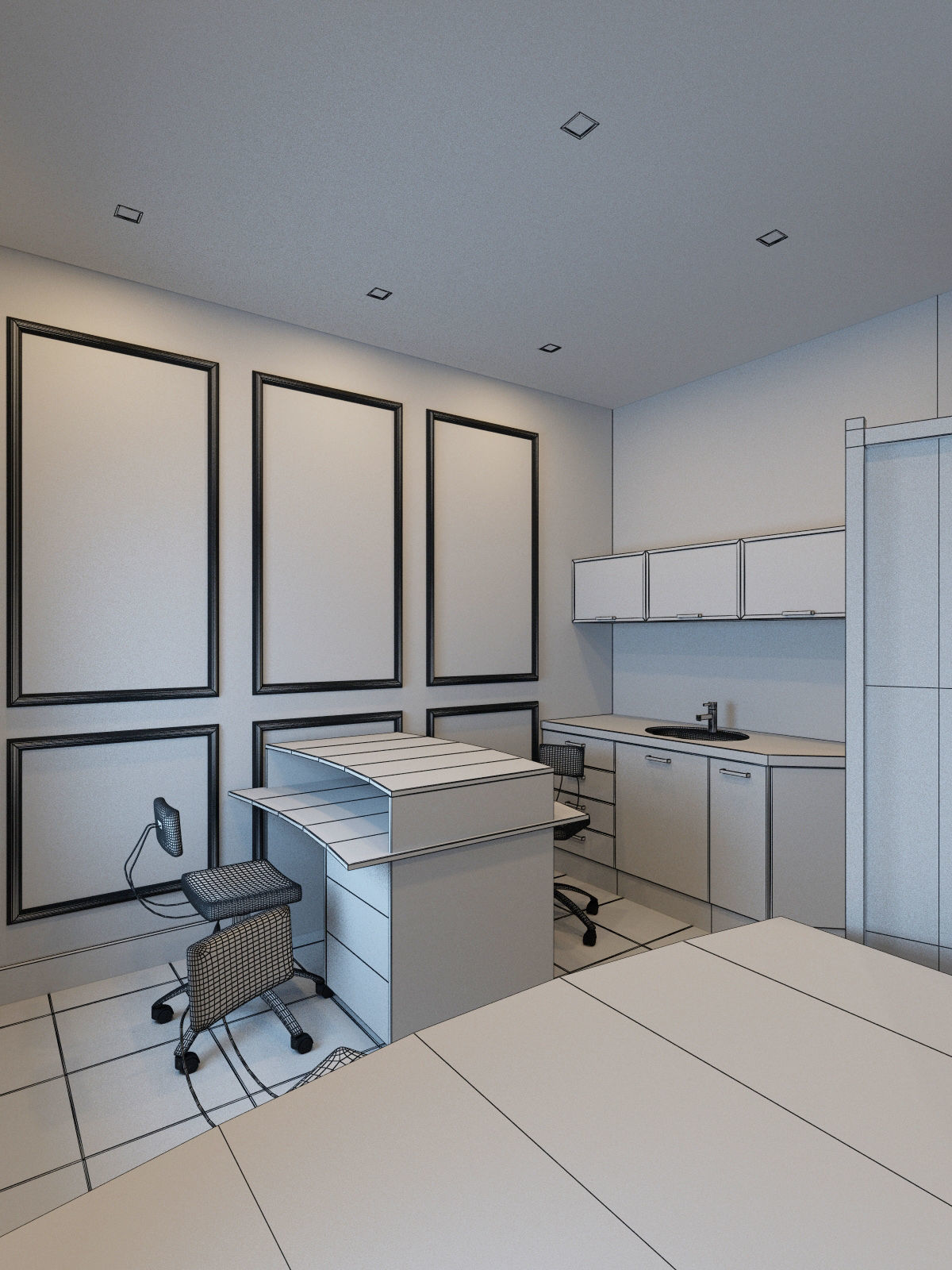 Hair and Beauty salon interior 2 3D model_20