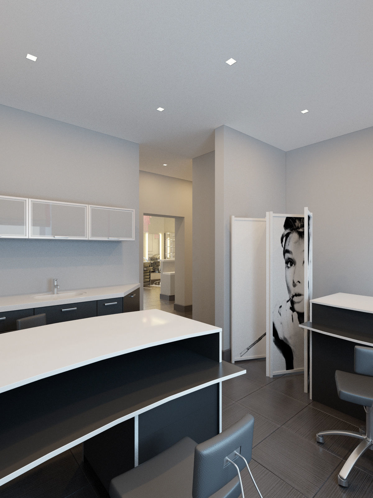 Hair and Beauty salon interior 2 3D model_9