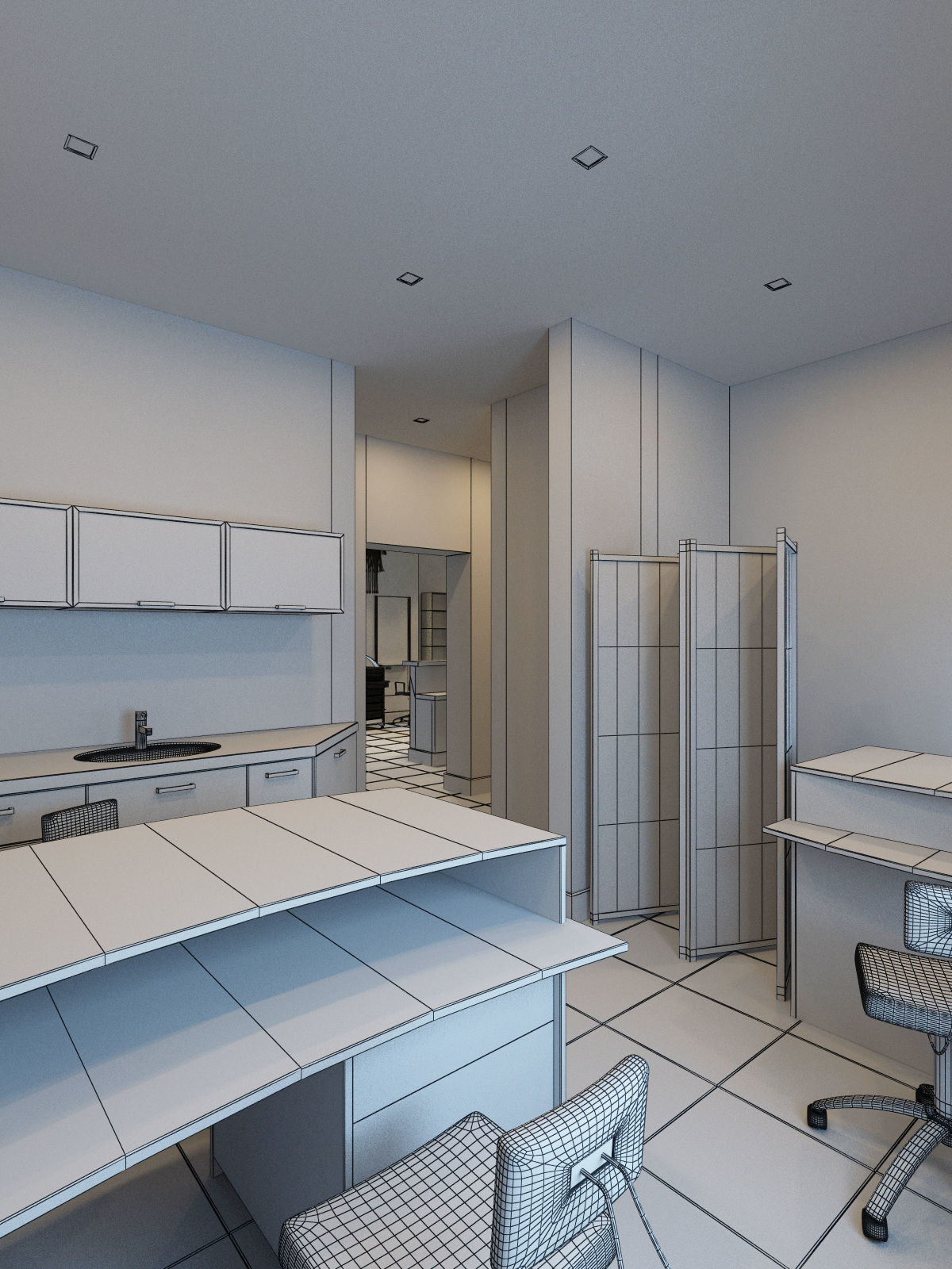 Hair and Beauty salon interior 2 3D model_23