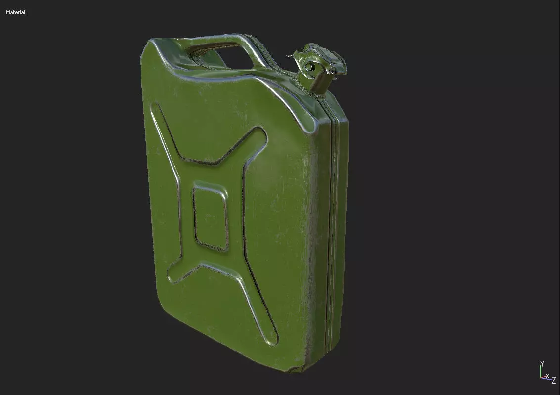 Oil Canister 02 PBR Low-poly 3D model