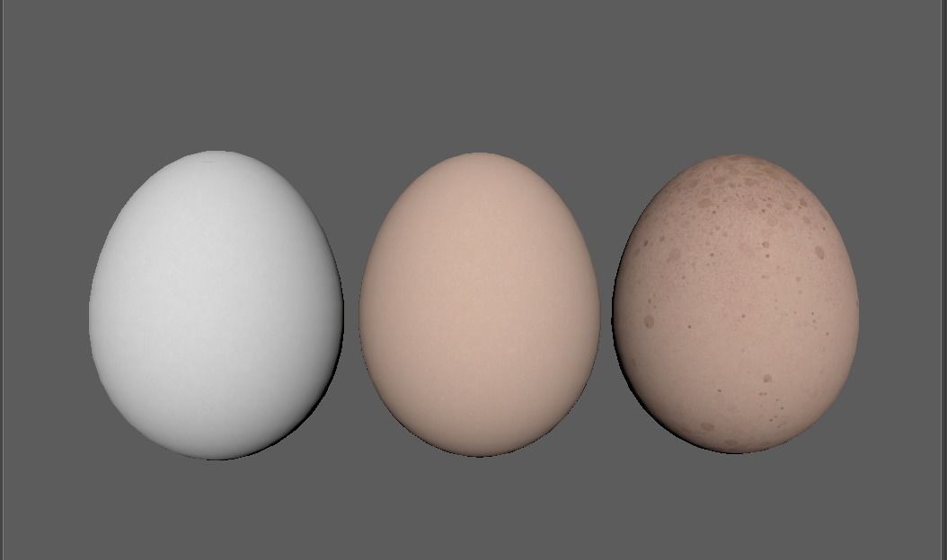 Egg - Three Texture Options Low-poly 3D model_10