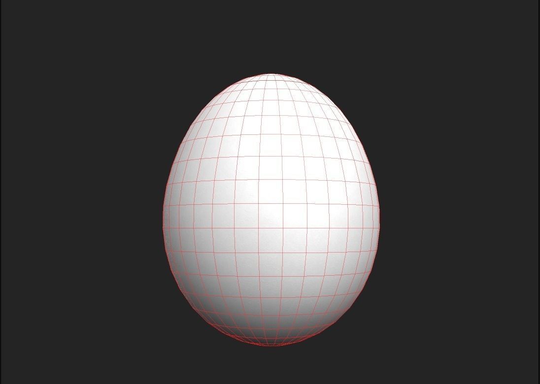 Egg - Three Texture Options Low-poly 3D model_7