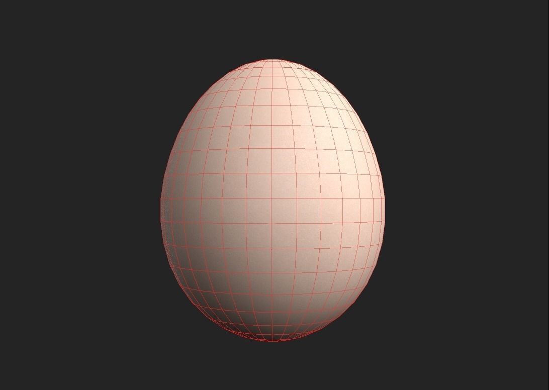 Egg - Three Texture Options Low-poly 3D model_8