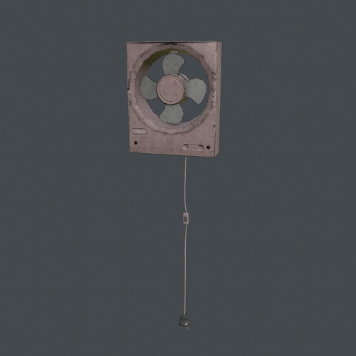 Old fan 3D model Low-poly 3D model
