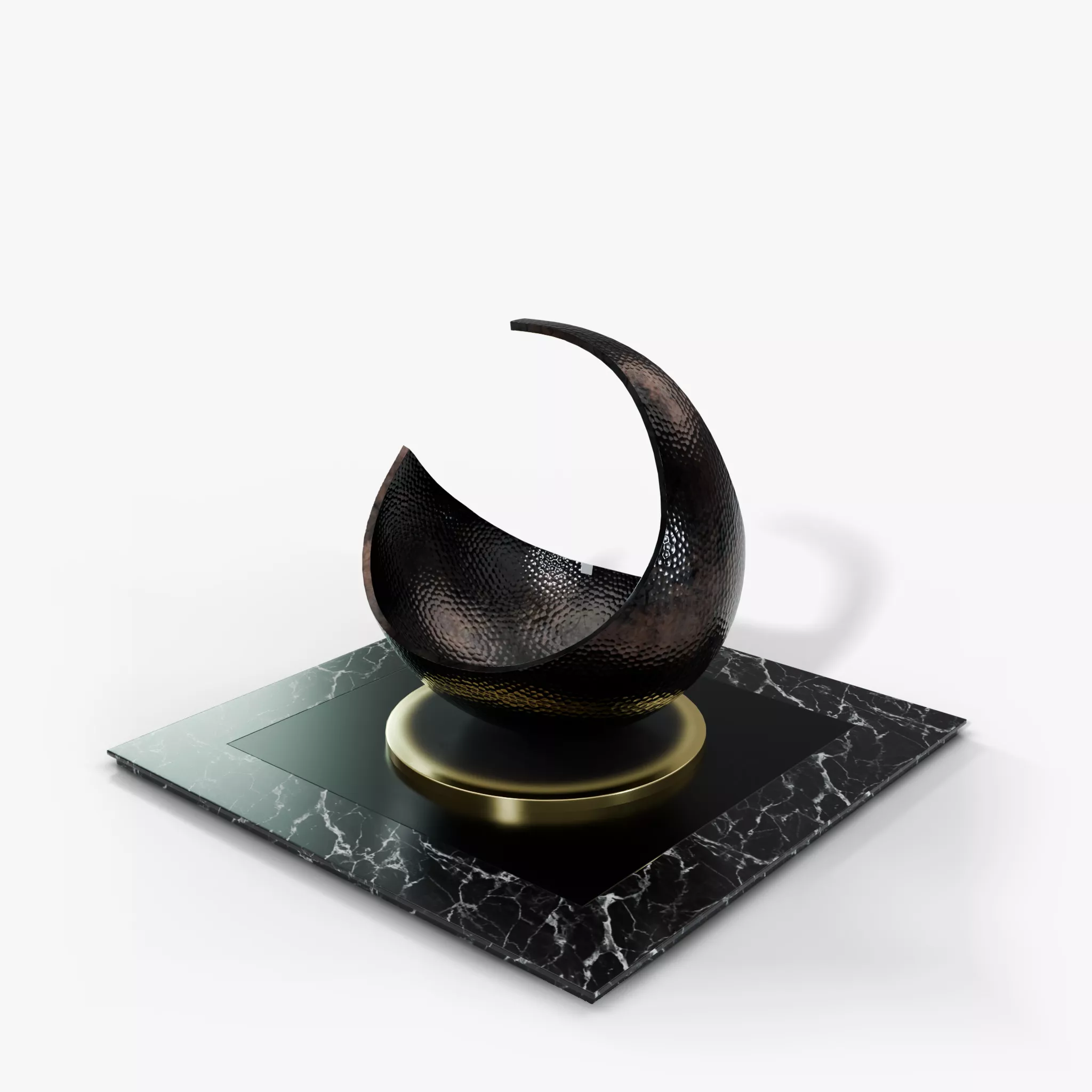 Medusa Crescent Bathtub - Snake Scale Freestanding Tub 3D model