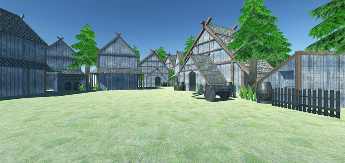 Viking Village - UNITY - MOBILE READY Free low-poly 3D model
