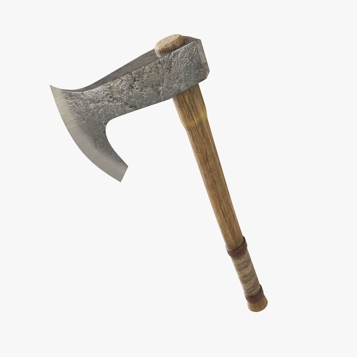 Medieval Battle Axe Low-poly 3D model_3