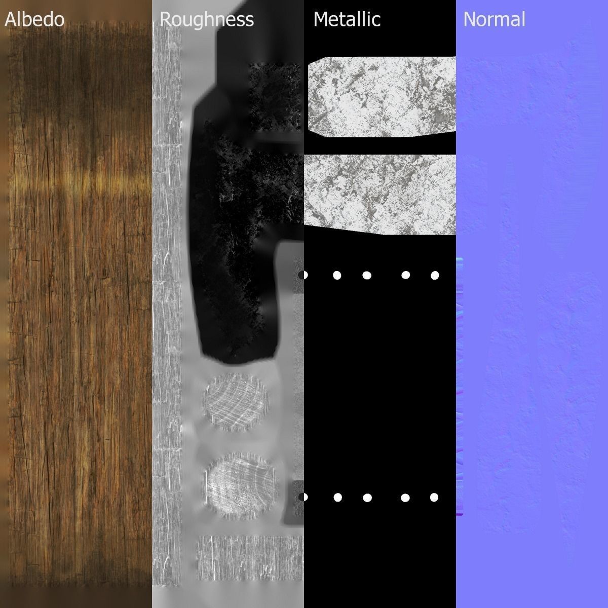 Medieval Battle Axe Low-poly 3D model_6