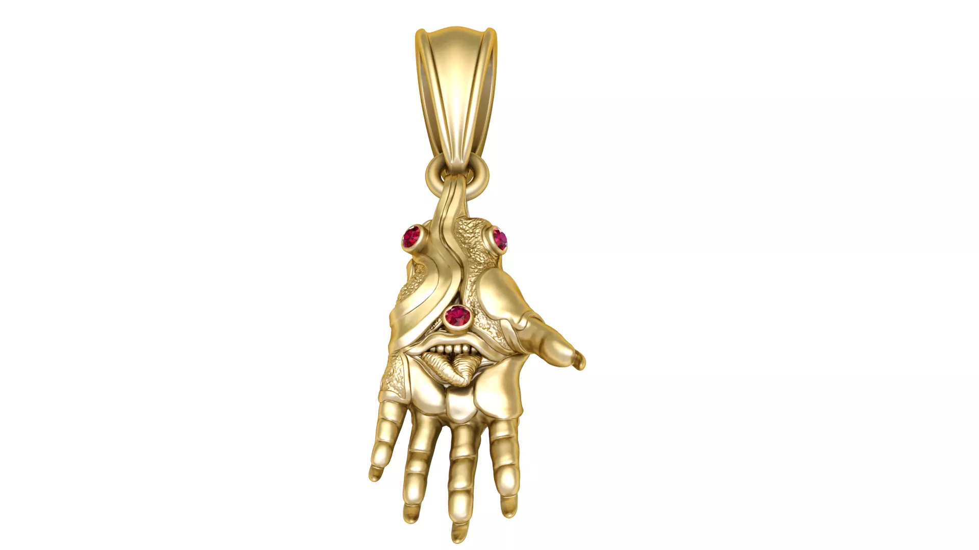 Ruby Mystic Hand Pendant 3D print model