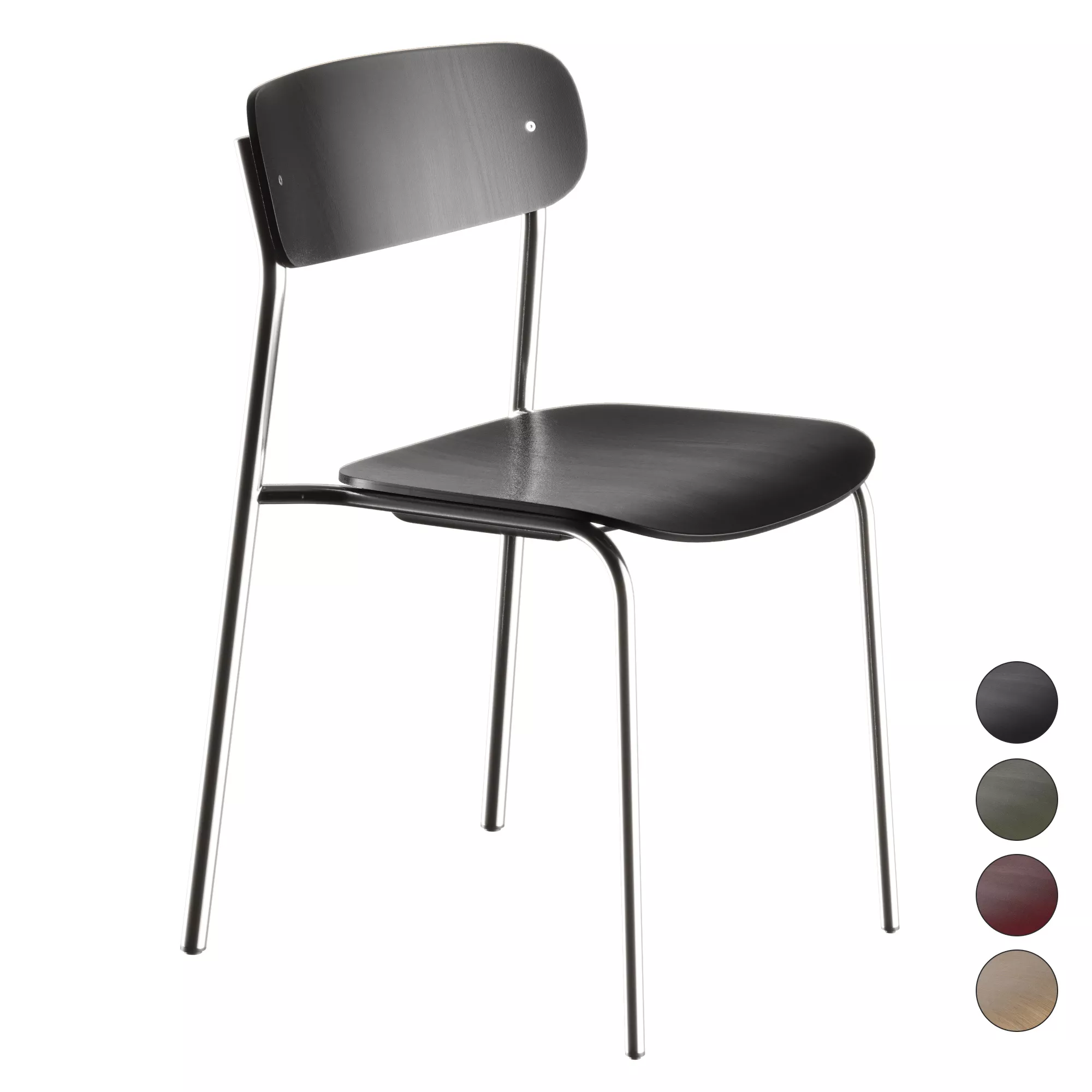 Thonet S243 Tubular Steel Chair 3D model