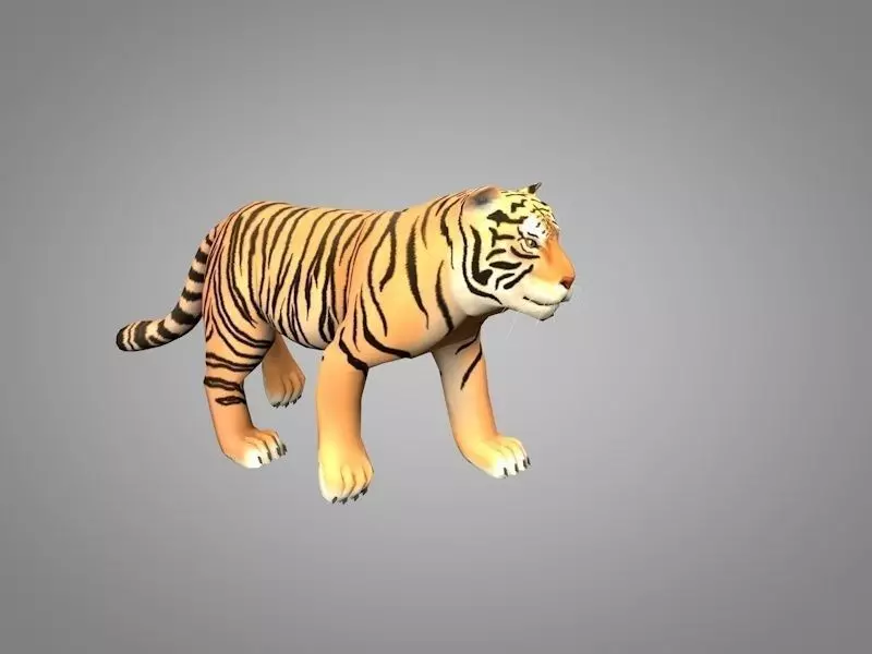 Tiger Low-poly 3D model_0