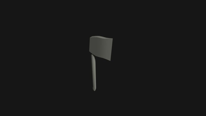 Axe Hatched Low-poly 3D model