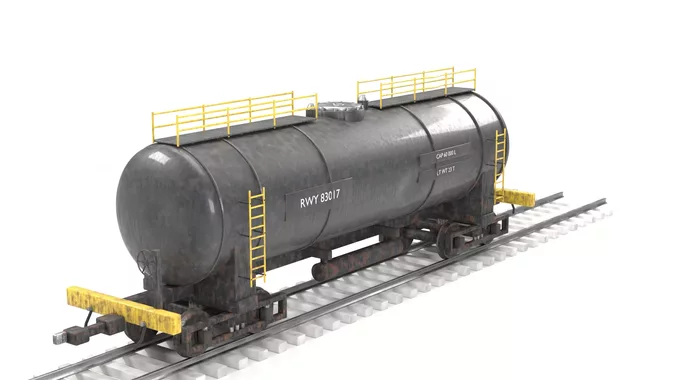 Weathered Railway Tank Car Wagon