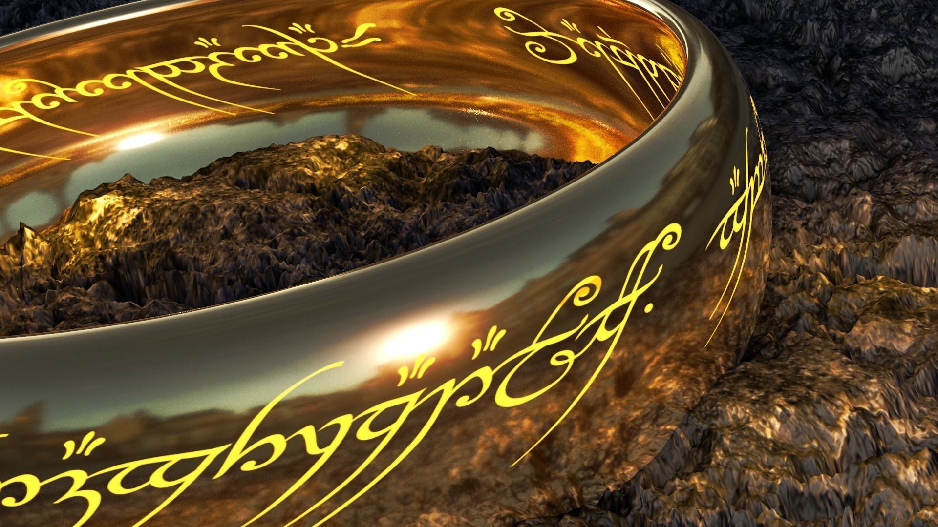 The lord of the rings - Ring of omnipotence Low-poly 3D model_1