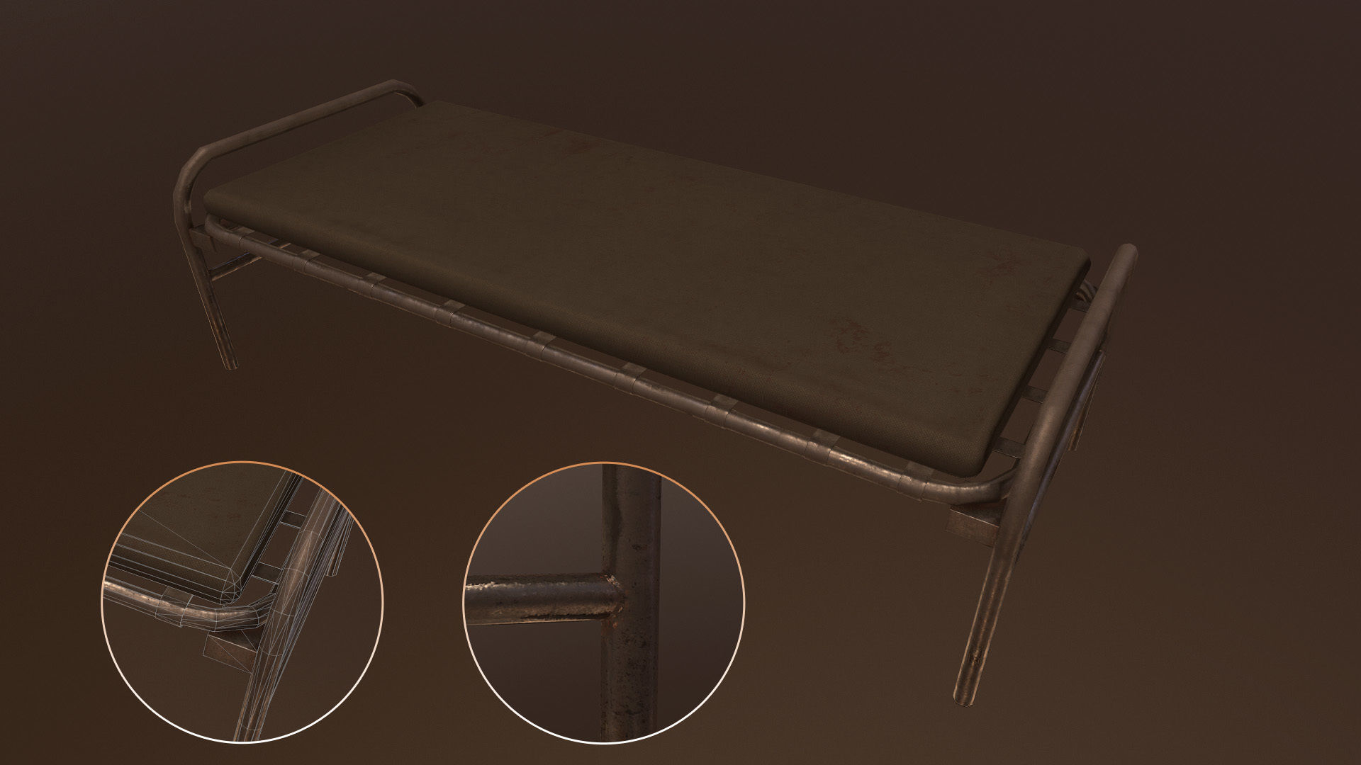 Modern Prison Cell PBR Low-poly 3D model_2