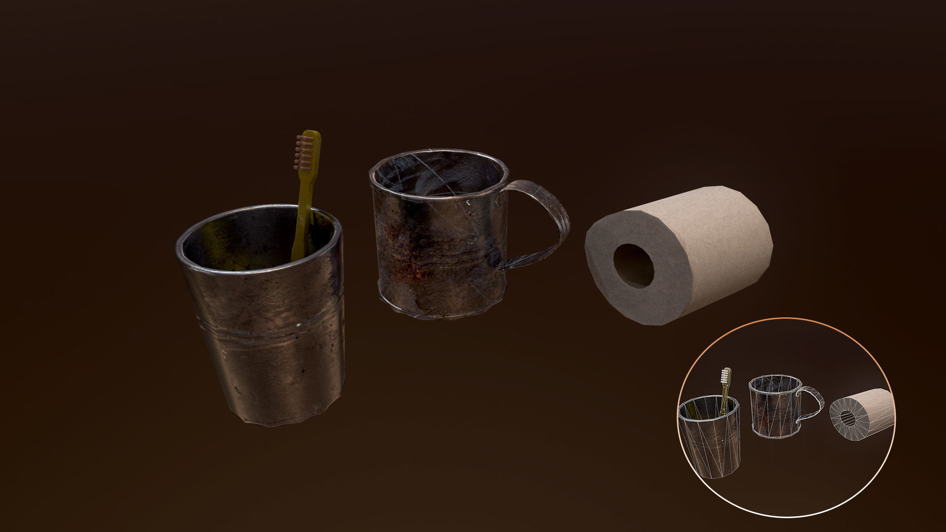 Modern Prison Cell PBR Low-poly 3D model_1