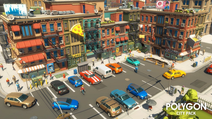 POLYGON - City Pack Low-poly 3D model 2