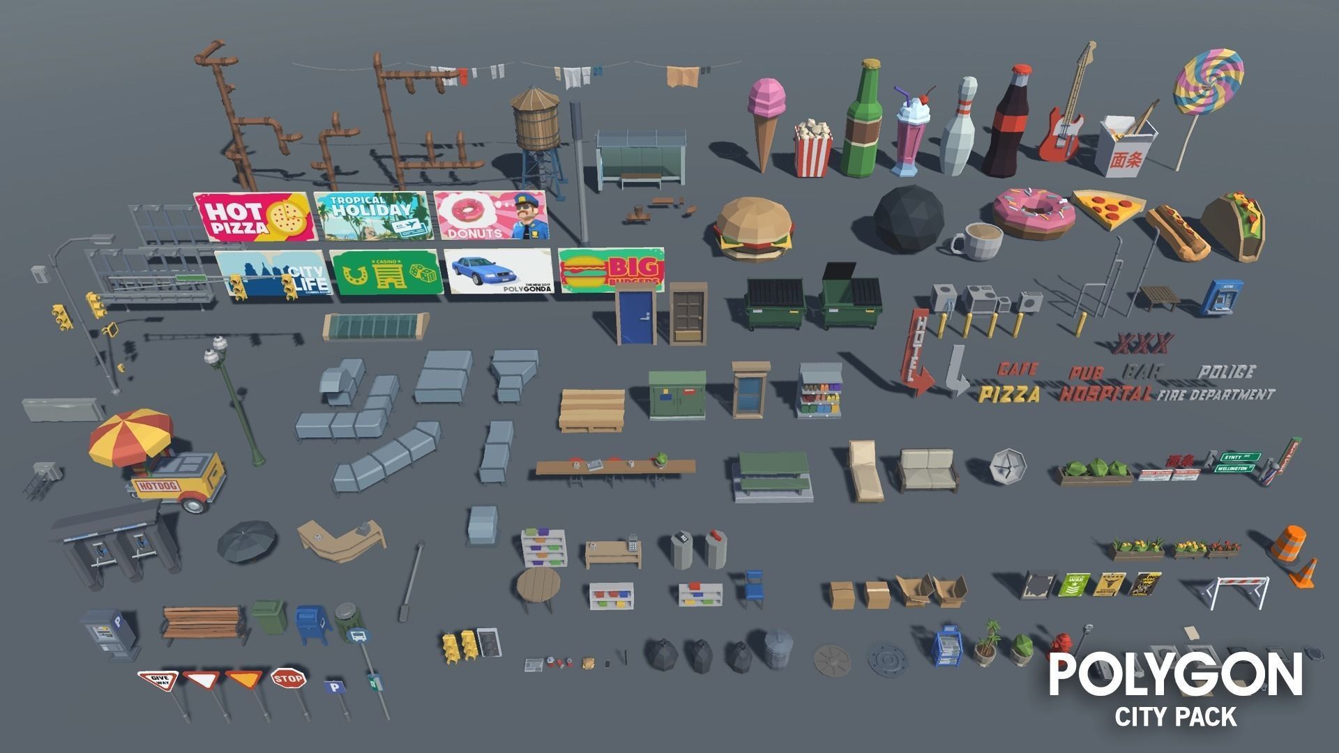 POLYGON - City Pack Low-poly 3D model_13