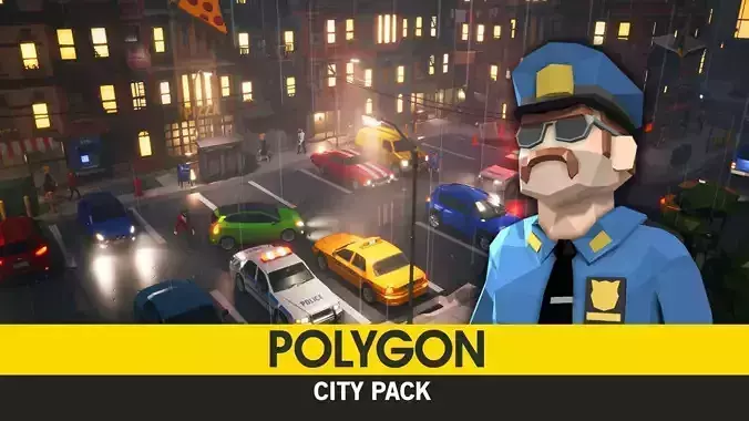 POLYGON - City Pack Low-poly 3D model