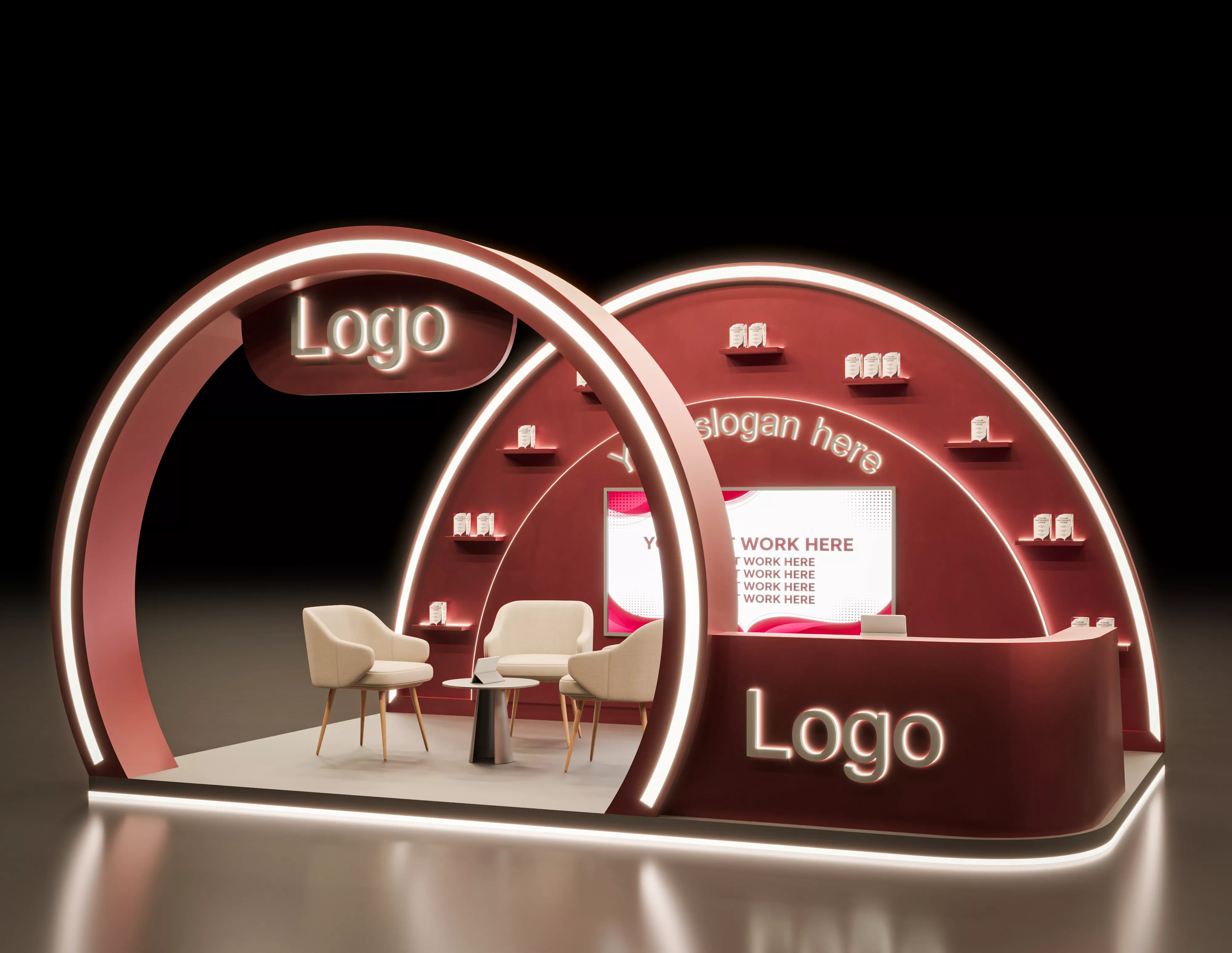 Exhibition booth 3D model