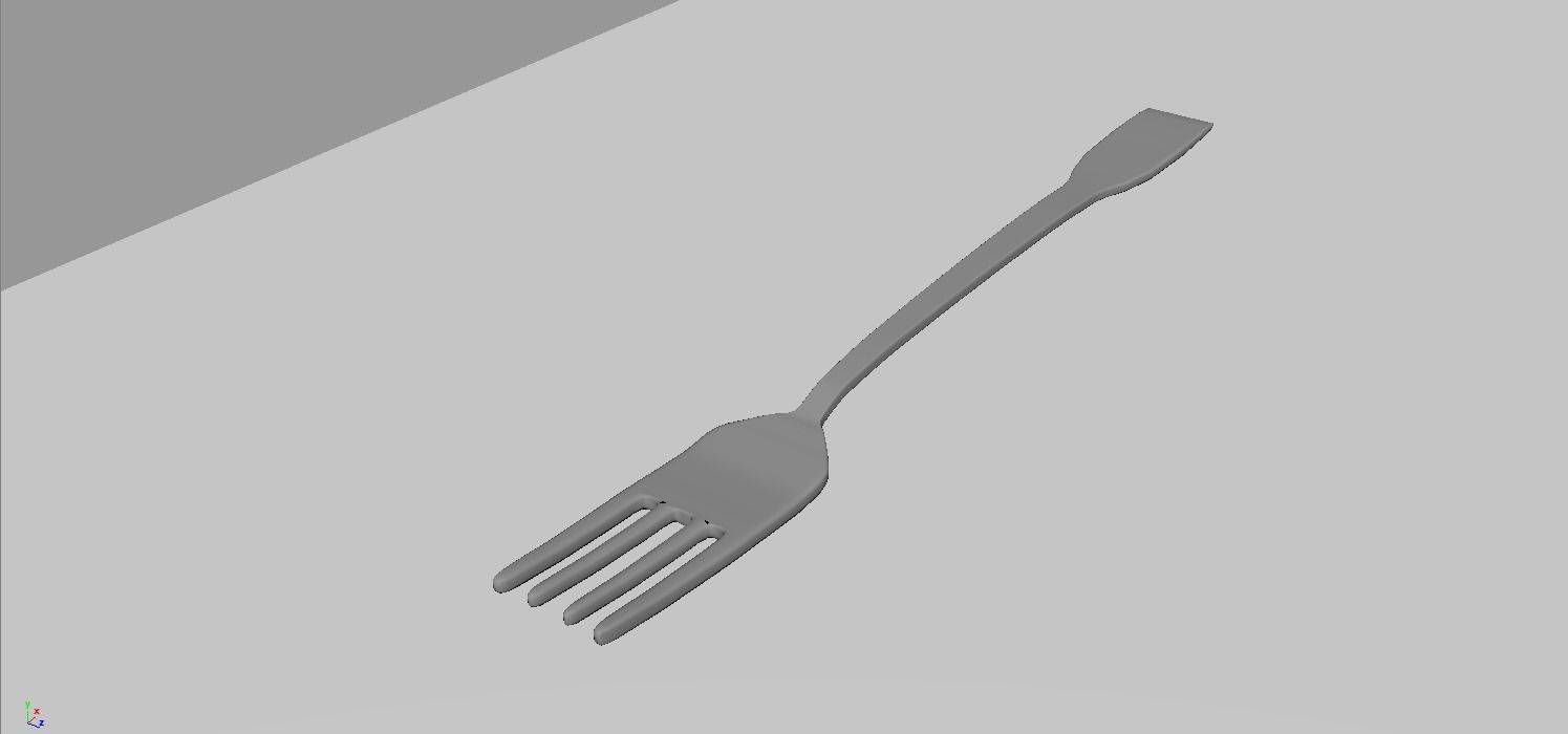 Simple Fork 3D model_3